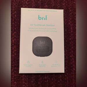 Bril UV Toothbrush Sterilizer Black Rechargeable Wall Mount Brand New in Box